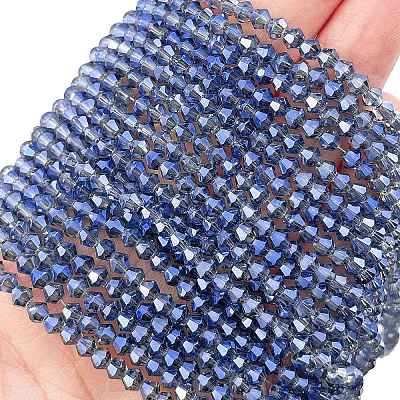 Transparent Electroplate Glass Beads Strands EGLA-A039-T3mm-UA10-1