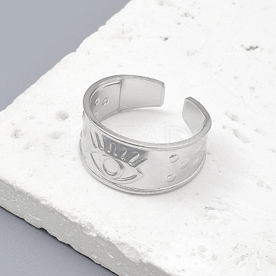 Non-Tarnish 201 Stainless Steel Finger Rings RJEW-H223-01P-08-1