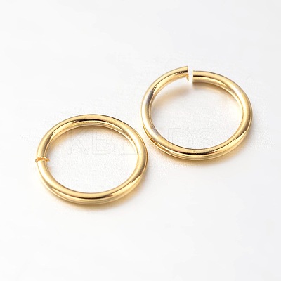Eco-Friendly PVD Vacuum Plating & Long-Lasting Plated Brass Open Jump Rings X-KK-E663-4mm-G-1