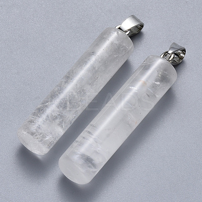 Natural Quartz Crystal Pendants G-R456-13-1