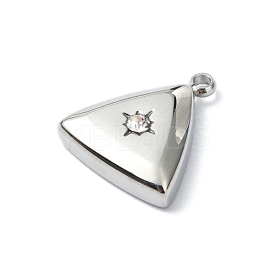 304 Stainless Steel Rhinestone Pendants STAS-L022-447P-1