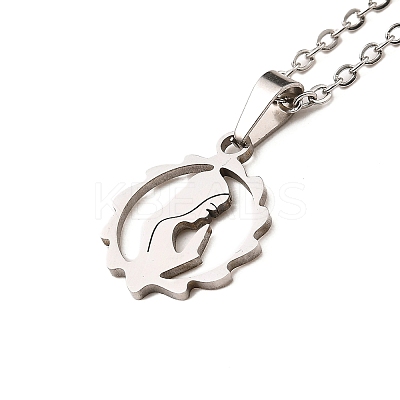 Non-Tarnish Stainless Steel Pendants Necklaces NJEW-K267-01D-P-1