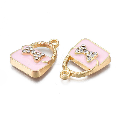 Rack Plating Alloy Enamel Pendants ENAM-T011-129C-1
