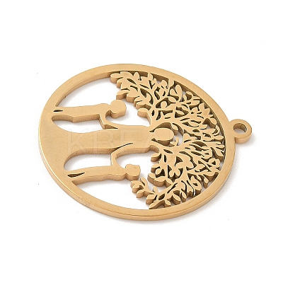 304 Stainless Steel Pendants STAS-V016-06G-1