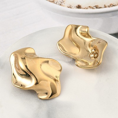 304 Stainless Steel Nuggets Stud Earrings EJEW-K268-73G-1