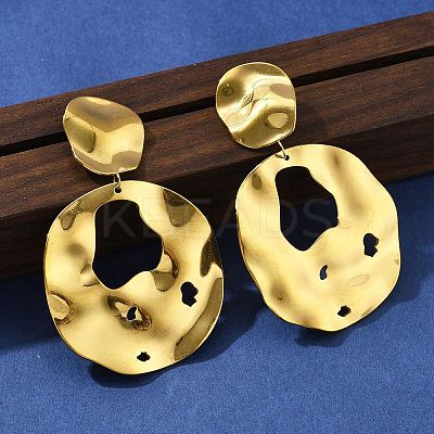 304 Stainless Steel Dangle Stud Earrings for Women EJEW-K268-13B-G-1