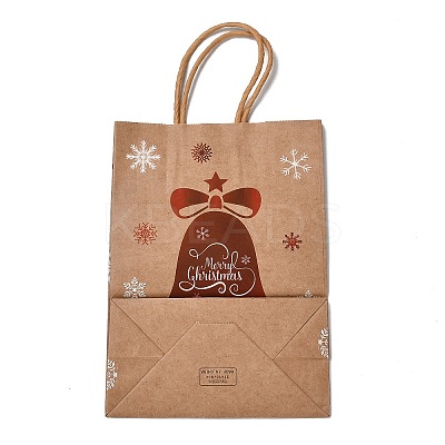 Christmas Theme Hot Stamping Rectangle Paper Bags LS-CARB-F011-02C-1
