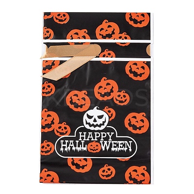 50Pcs Rectangle Halloween Candy Plastic Bags ABAG-U001-01N-1