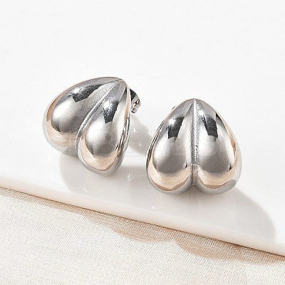 304 Stainless Steel Stud Earrings for Women EJEW-U051-05P-1
