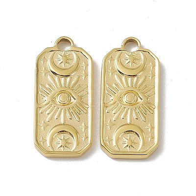 PVD Vacuum Plating 201 Stainless Steel Charms STAS-J401-VC591-1