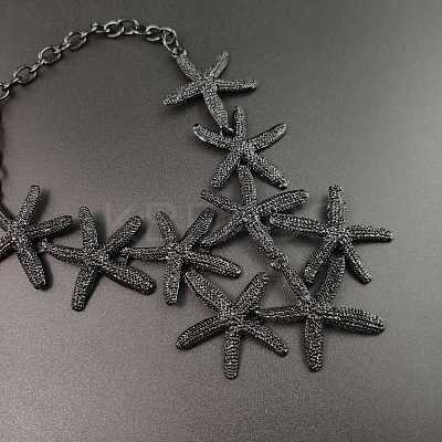 Starfish Alloy Statement Bib Necklaces FS-WG21AED-01-1