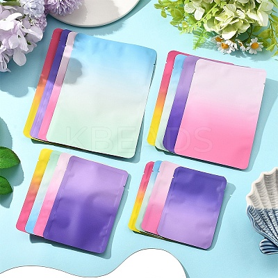 50Pcs 4 Style Two Tone Rectangle Plastic Zip Top Gift Bags OPP-FS0001-19A-3-1