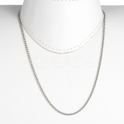 Tarnish Resistant 304 Stainless Steel Rolo Chain Necklaces NJEW-JN01228-02-1
