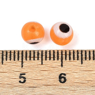 Luminous & Printed Opaque Acrylic Beads LACR-G050-01G-1