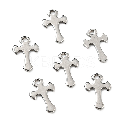 Tarnish Resistant 201 Stainless Steel Tiny Cross Charms STAS-F139-025P-1