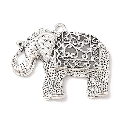 Tibetan Style Alloy Elephant Big Pendants LS-X-TIBEP-Q043-280-RS-1
