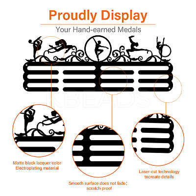 Fashion Iron Medal Hanger Holder Display Wall Rack ODIS-WH0021-268-1