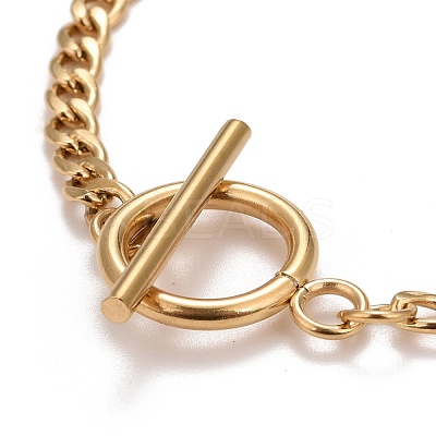 Ion Plating(IP) 304 Stainless Steel Chain Necklaces NJEW-A002-07G-1