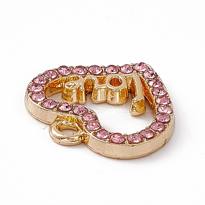 Alloy Rhinestone Pendants PALLOY-P287-02LG-03-1