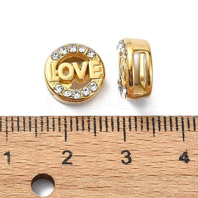 Ion Plating(IP)  304 Stainless Steel Slide Charms STAS-C089-06B-G-1