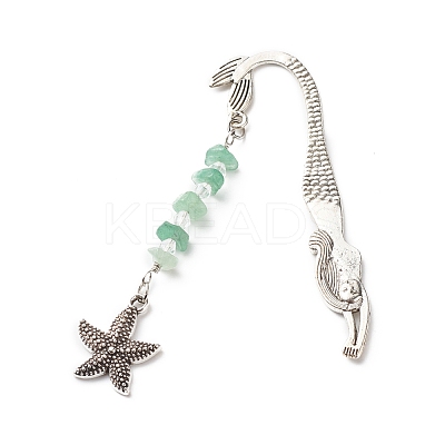 Alloy Mermaid Bookmarks AJEW-JK00186-1
