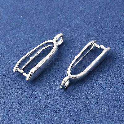 Rack Plating Brass Ice Pick Pinch Bails KK-Z030-05F-S-1