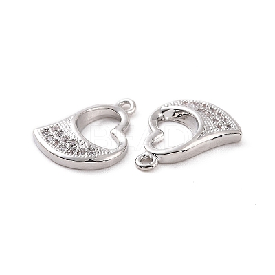 Brass Micro Pave Cubic Zirconia Charms KK-E068-VF181-1