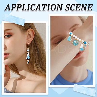 36Pcs 6 Styles Alloy Enamel Pendants ENAM-SC0004-57-1