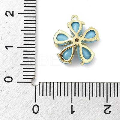 Brass Turquoise Pendants KK-S514-03G-1