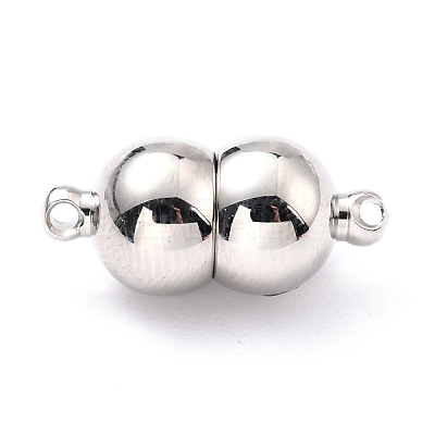Tarnish Resistant 304 Stainless Steel Magnetic Clasps with Loops STAS-M290-03P-1