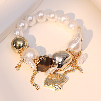 Bohemian Style Shell Shape Alloy Charm Bracelets WG311F9-01-1