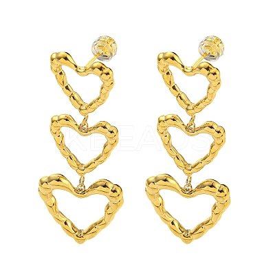304 Stainless Steel Stud Earrings for Women EJEW-D113-01G-1