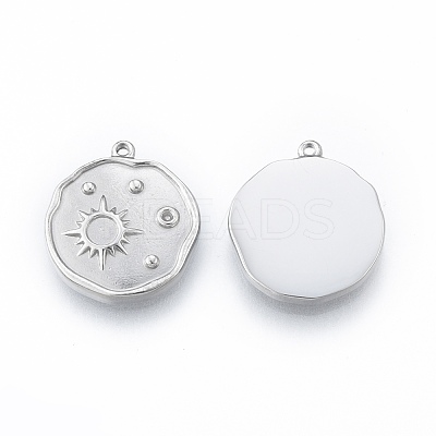 Tarnish Resistant 304 Stainless Steel Pendant Rhinestone Settings STAS-N097-251P-1