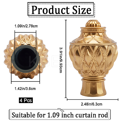Plastic Curtain Rod Heads FIND-WH0021-33A-1