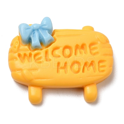 Street Sign Opaque Resin Cabochons LS-RESI-E044-01E-1