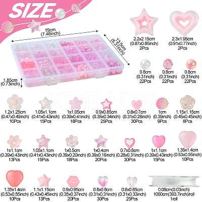 404Pcs Acrylic Beads TACR-FS0001-51-1