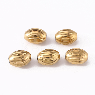 201 Stainless Steel Corrugated Beads STAS-S103-16B-G-1