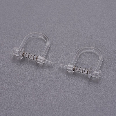 Plastic Clip-on Earring Findings X-KK-F785-05P-1