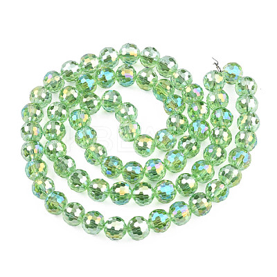 Electroplate Transparent Glass Beads Strands EGLA-N002-46-H05-1