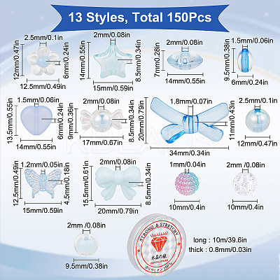 DIY Cute Beaded Stretch Bracelet Making Kit DIY-SC0020-60C-1