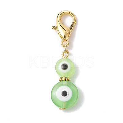 Resin Evil Eye Pendants Decorations HJEW-JM01401-1