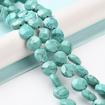 Synthetic Turquoise Beads Strands G-K357-B07-01-1