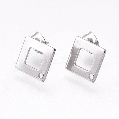Tarnish Resistant 304 Stainless Steel Stud Earring Findings LS-STAS-O119-13P-1
