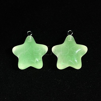Luminous Tansparent Acrylic Pendants LS-LACR-WH0071-01-1