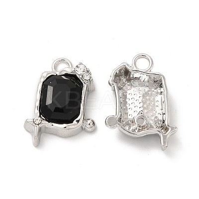 Glass Rectangle with Star Pendants PALLOY-E024-32P-02-1