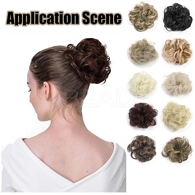Synthetic Hair Bun Extensions OHAR-G006-A02-1