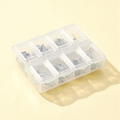 220Pcs 8 Style 304 Stainless Steel Snap on Bails STAS-FS0001-26-1