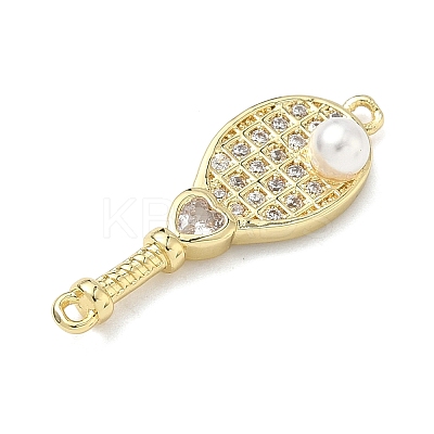 Brass Micro Pave Clear Cubic Zirconia Pendants LS-KK-I476-10G-1