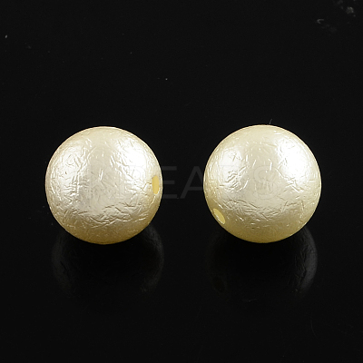 ABS Plastic Imitation Pearl Round Beads SACR-Q105-24A-1