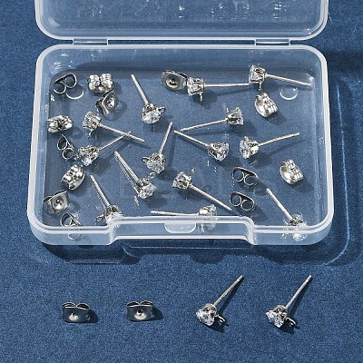 16Pcs Brass Stud Earring Findings KK-FS0001-56P-1